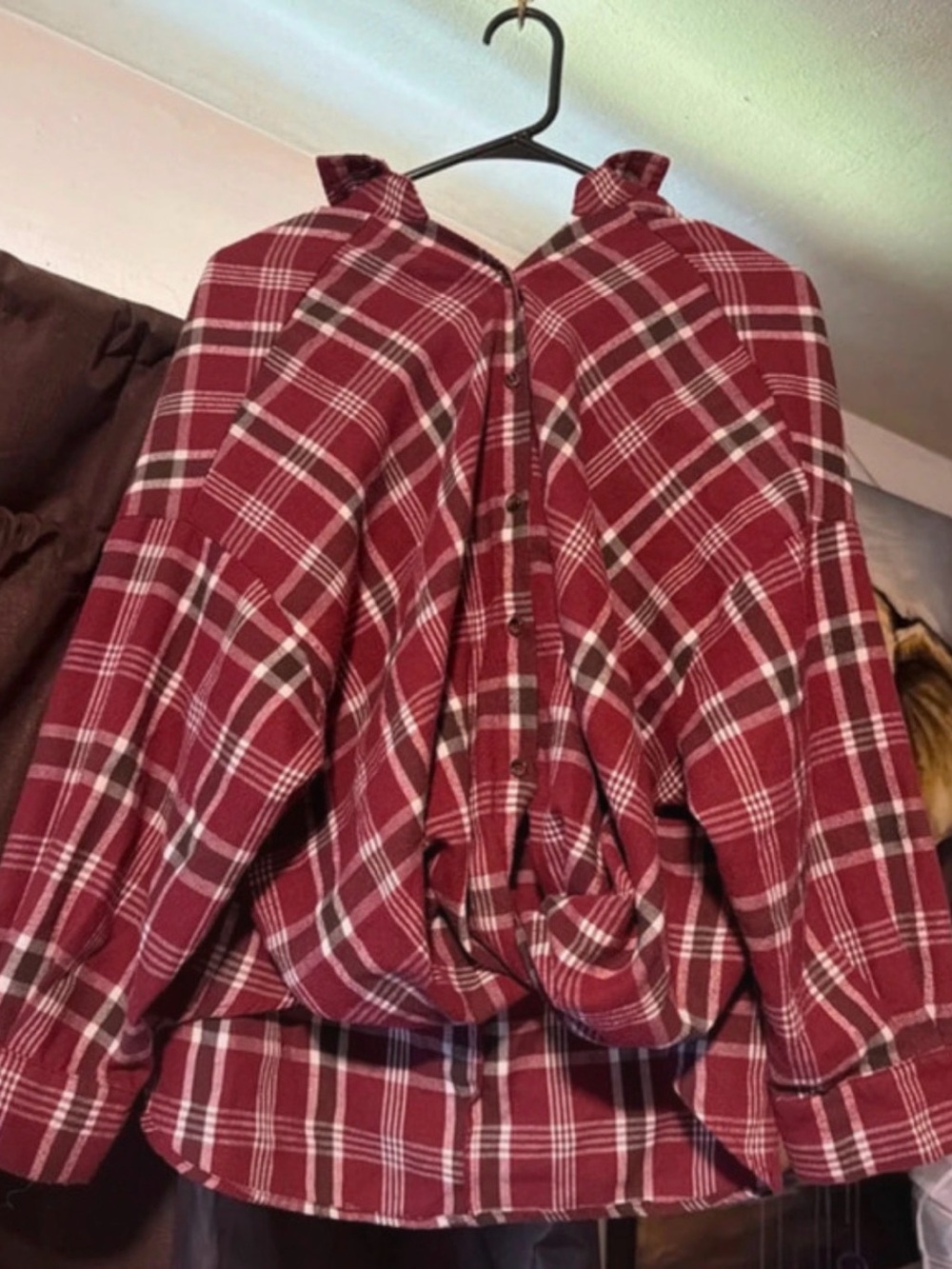 HYFVE Burgundy Plaid Button-Down Shirt
